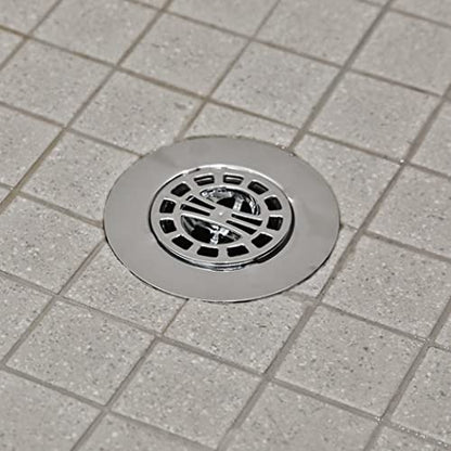 Danco 10529P Chrome Shower Drain Hair Catcher for Stand-Alone Shower, 3-inch Shower Drain Hair Trap, Includes 5 Replacement Baskets, Shower Strainer