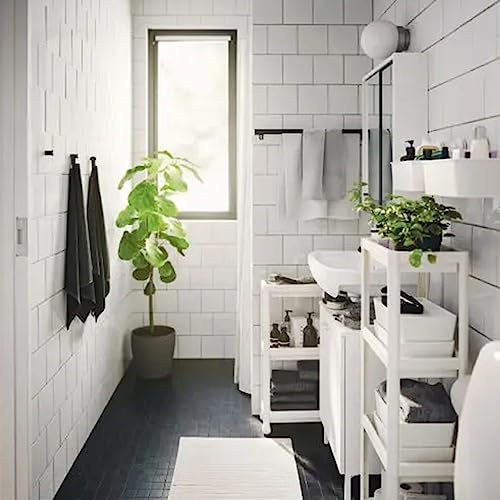 HIEEY 4 Tier Bathroom Shelf,Bathroom Rack, Shelves Organizer, for Laundry Pantry Kitchen Narrow Places