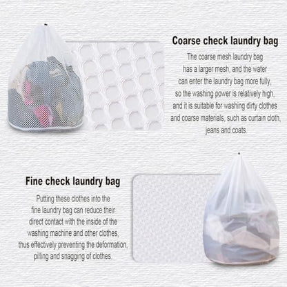 Extra Large Mesh Laundry Bags Washing Bag 2Pack Delicates Bag and Pull net style Laundry Bag Jumbo for Washing Machine Large Mesh Bags for Blankets, Bedding, Coats, Toys (2PCS-XXXL)