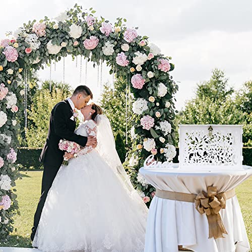 OurWarm White Wedding Card Box with Lock, PVC Gift Card Box for Wedding Decorations for Reception, Money Gift Boxes for Party Reception Anniversary Bridal Baby Shower Decorations
