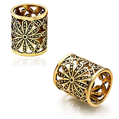 Joyci 3pcs Women's Scarf Ring Clip Slide Gold Silver Tone Hollow Tube | Retro Style Scarf Fastener for Women's Shawl, Silk Neckerchief, Napkin, Metal Antique Sturdy, Classy Fashion Accessories