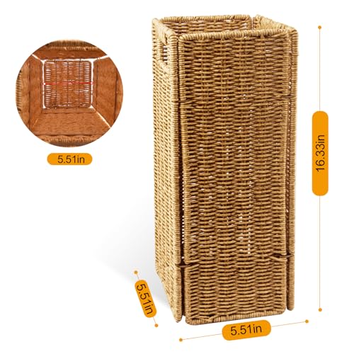 Rattan Umbrella holder, Hand Woven Umbrella Holder for Entryway, Indoor Umbrella Rack Organizer Freestanding, Umbrella Bucket Fits Mudroom,Walking Canes,Home,Office