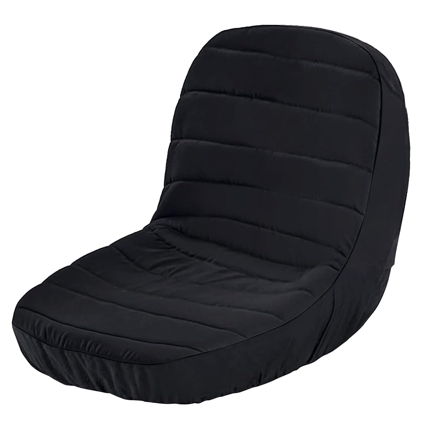 Black Riding Lawn Mower Tractor seat Cover for kubota Craftsman Husqvarna John Deere cub Cadet wheatherproof Padded Comfort fits 12.5''-14'' backrest 3storage Pockets