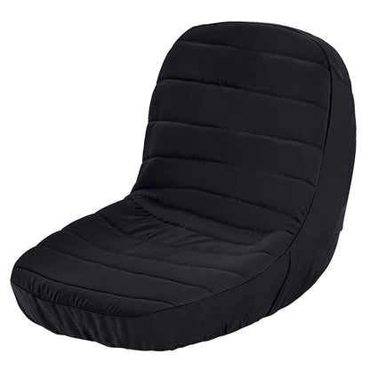 Black Riding Lawn Mower Tractor seat Cover for kubota Craftsman Husqvarna John Deere cub Cadet wheatherproof Padded Comfort fits 12.5''-14'' backrest 3storage Pockets