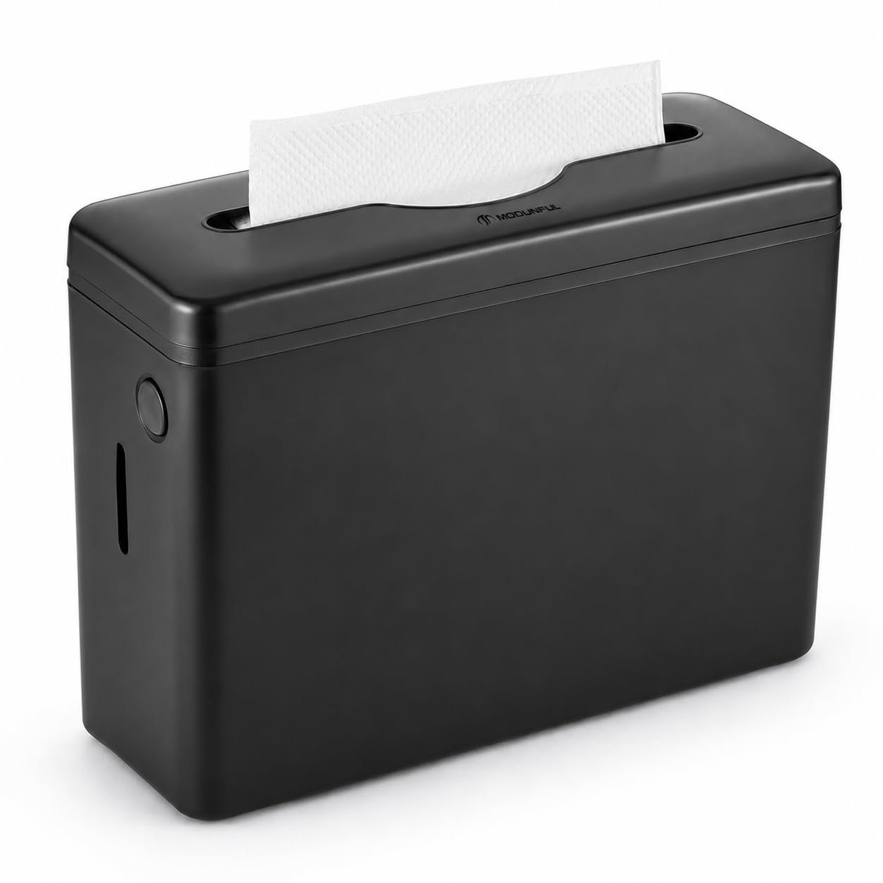 Multifold Paper Towel Dispenser Countertop Compact Design for Kitchen Black | Compatible with Marathon Folded Paper Towel, Non-Slip Base for Bathroom, Single-Dispenser, Enclosed Push-Button Lid