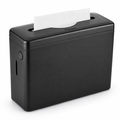 Multifold Paper Towel Dispenser Countertop Compact Design for Kitchen Black | Compatible with Marathon Folded Paper Towel, Non-Slip Base for Bathroom, Single-Dispenser, Enclosed Push-Button Lid
