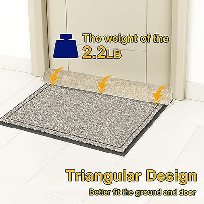 NABOWAN 30" Weighted Under Door Draft Stopper -Triangular Door Draft Blocker with Hook Loops for Easy Install, Save Energy, Home Room Essentials