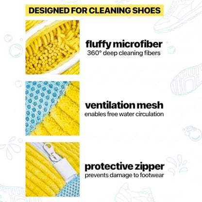 2026 New Shoe Washing Machine Bag - 2PC Kalitease Reusable Sneaker Cleaning Shoe Laundry Bag for Washer and Dryer with Self-Locking Zipper
