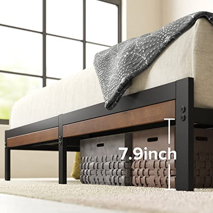 Zinus Kai Bamboo and Metal Platform Bed Frame with Headboard, Brown, Queen | No Box Spring Needed, Durable Construction, Minimalist Modern Design, Easy Assembly