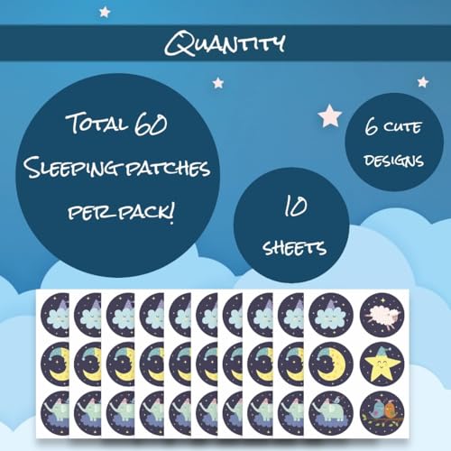 60PCS Zen Sleep Patches for Kids & Adults, Melatonin-Free with Natural Oils | Bedtime Support Stickers with Lavender, Chamomile, Frankincense & Essential Oils, for Calm Evening Routines