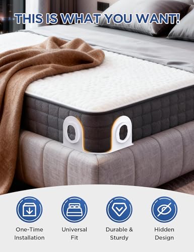 Sheet Holders Lock Bed Sheet Grippers - Fitted Sheet Holder for Corners Keep Sheets Firm & Tight Fit All Sheet Sizes,360 Degree Bed Sheet Tightener Easy Installation