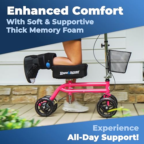 KneeRover Memory Pad Knee Scooter Pad Cover Cushion Accessory | Removable Cover, Comfortable Memory Foam Cushion Insert, Fits Most KneeRover Models, Knee Walker Pad Accessory