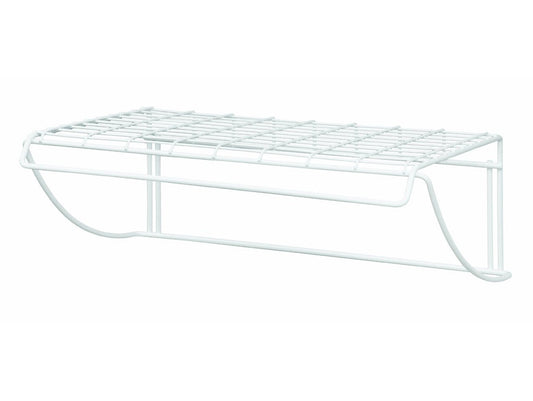 8278 18-Inch Wide Laundry Utility Hanger Shelf, Wh... (White | Epoxy)