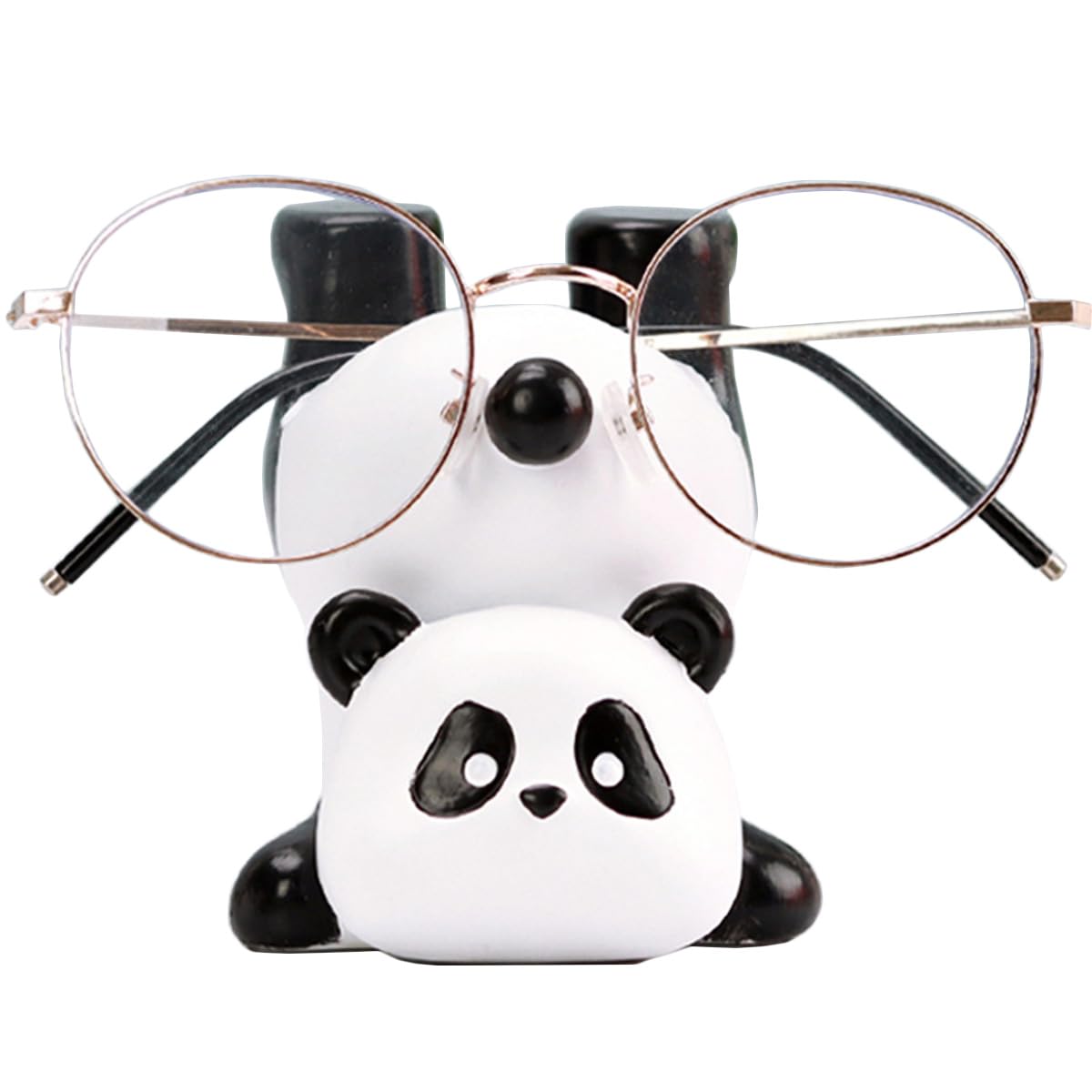 Cute Panda Glasses Display Stand for Nightstand, Funny Decorative Eyeglass Sunglass Holder, Home Office Desk Decoration (Handstand Panda)