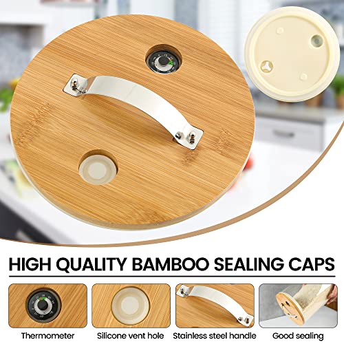 Rice Dispenser, Rice Storage Container：Flour and Cereal Container with Airtight Lid and Wooden Stand, Glass Food Storge Container for Kitchen Organization and Pantry Store (5L)