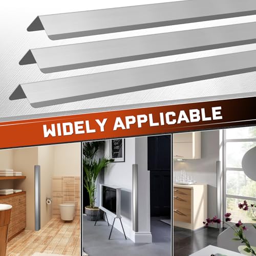 Zipcase Stainless Steel Wall Corner Guard, 10 Pack, 2 x 2 x 48 inch | with 90-Degree Angle for Wall Protection and Decoration