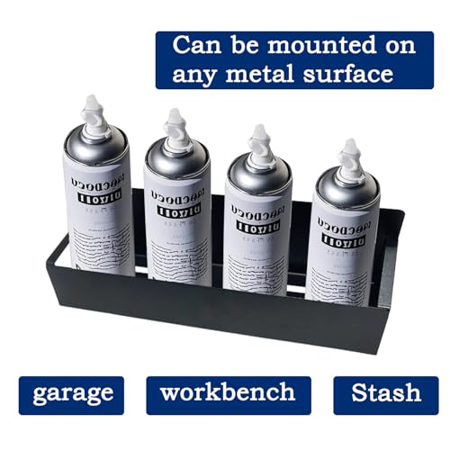 2pcs Magnetic Spray Can Holder Aerosol Can Organizer Tool Box Storage Rack for Garage Home Workspace