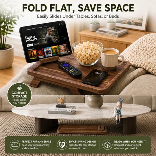 Couch Trays & Sofa Armrest Table - Multi-Functional Arm Trayes for Couch, Perfect Sofa Arm Tray Table for Snacks & Drinks