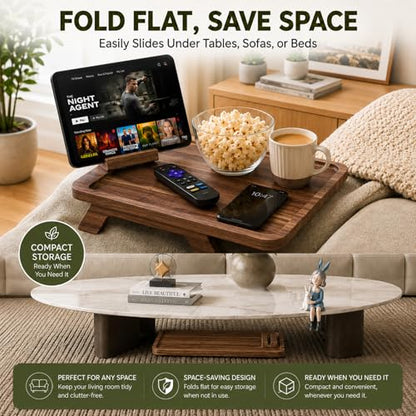 Couch Trays & Sofa Armrest Table - Multi-Functional Arm Trayes for Couch, Perfect Sofa Arm Tray Table for Snacks & Drinks