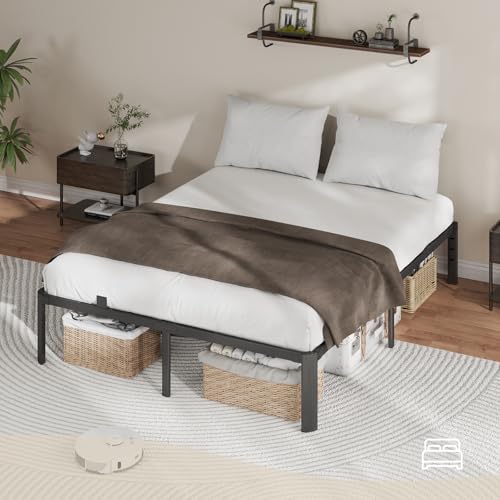 Metal Bed Frame King Size, 14 Inch Heavy Duty Platform Bedframe, Noise Free