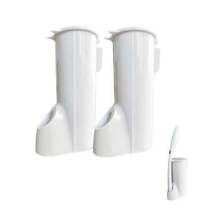 2 Packs Toilet Caddy Wand Holder (Holder Only, No Wand), Disposable Brush Kit, Stand Toilet Cleaning Starter Kit, Wall Mounted Storage Caddy.