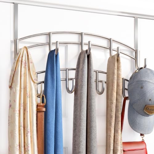 Professional® Home™ Over the Door Hooks - 9 Hook –... (Platinum | Steel)