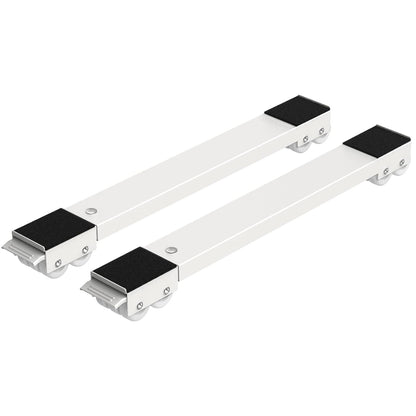 Ronlap Furniture Washing Machine Dolly Extendable Appliance Rollers, White | Heavy duty stand wheels for washing machine, refrigerator. Low profile mover dolly for washer and dryer, fridge & appliances