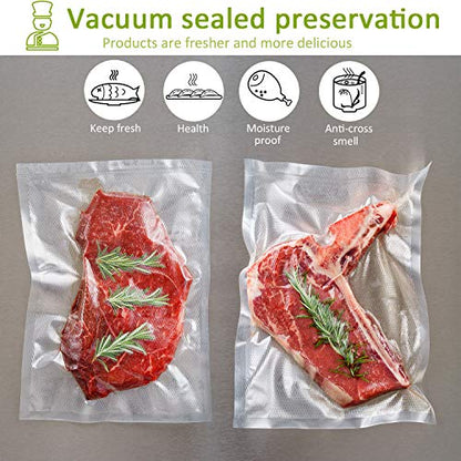 POTANE 6 Pack 11"x20'(3Rolls) and 8"x20' (3Rolls)Thickened Vacuum Sealer Bags , Smell-Proof, Puncture Prevention, Heavy duty for POTANE, Food Saver, Great for Vacuum storage,Meal Prep or Sous Vide