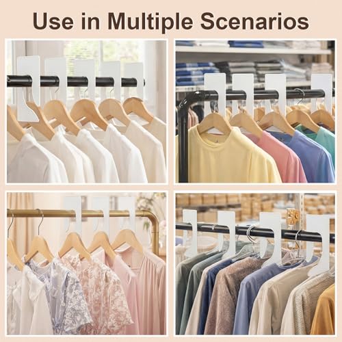 50 Pack Clothing Rack Size Dividers 9-5/16 x 3-3/4 in Blank Large Rectangle Clothing Rack Hanger Divider Clothe Organization Tags Label for Wardrobe Retail Store Boutique Supplie(White)