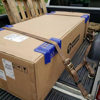 JUCHEN Flatbed Edge Protector,Cargo Corner Protector.(30Packs) | V-Shaped Protective Corner Guards,Protects Cargo Edges from Wear & Tear.Blue