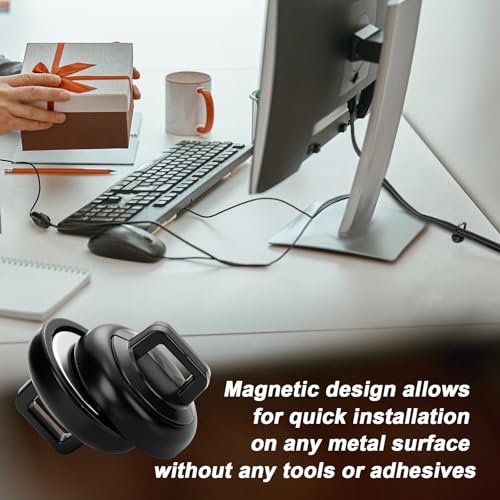 Leinuosen 30 Set Magnetic Zip Tie Mount and Nylon Cable Ties, 19 mm Multipurpose Wire Cable Holder Mount Wire Clips Management Electrical Organization Supplies (Black)