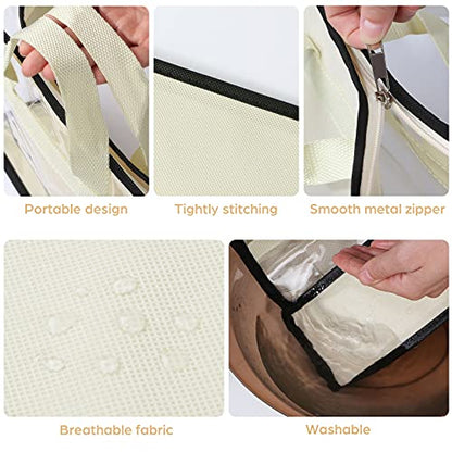 9 Pack Dust Bags for Handbags, Clear Handbag Storage, Purse Storage Organizer for Closet, Purse Cover Hanging Closet Organizer with Zipper | Purse Storage Organizer for Closet, Purse Cover Hanging Closet Organizer with Zipper