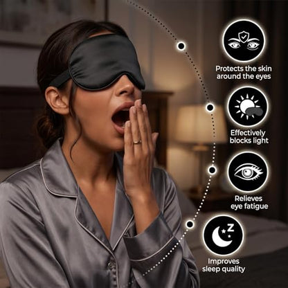 20 Pack Sleep Mask Blackout Imitation Silk Sleep Mask Eye with Adjustable Strap Sleeping Cover Eye Cover Blindfold Eyes with Bag for Women Men Travel Gift Back and Side Sleeper