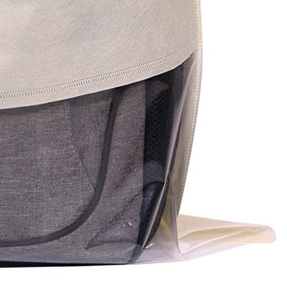 DIOMMELL 10 Pack Jumbo Dustproof Drawstring Bags Dust Covers Large Non-Woven Fabric Cloth Storage Pouch String Bag for Handbags Purses, Beige
