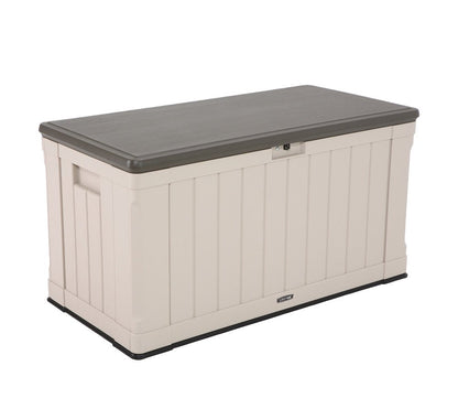 LIFETIME 60186 Heavy-Duty Outdoor Storage Deck Box, 116 Gallon, Desert Sand/Brown