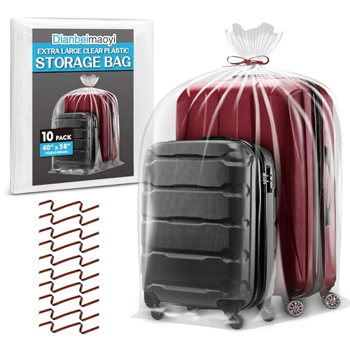 10 Pack 40” x 58” Extra Large Clear Plastic Storag... (10 Count | clear | Plastic)