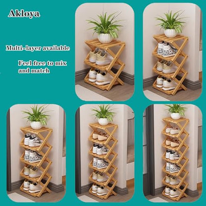 Small Shoe Rack, 3 Tier Portable Folding Shoe Storage Rack, Without Installation, Mini Free Standing Shoe Rack for Camping, Corridors, Bedrooms Living Room Corner and Small Spaces