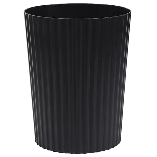 JiatuA Small Trash Can Plastic Wastebasket Round Garbage Container Bin for Bathroom, Kitchen, Bedroom, Home Office, College Dorm, Black | Sturdy Stylish Decor Round Garbage Container Bin for Kitchen, Bedroom, Home Office, College Dorm Essentials