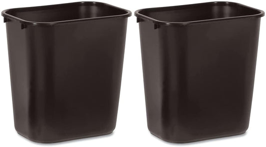 Commercial 295600BK Deskside Plastic Wastebasket,... (Black | Plastic)