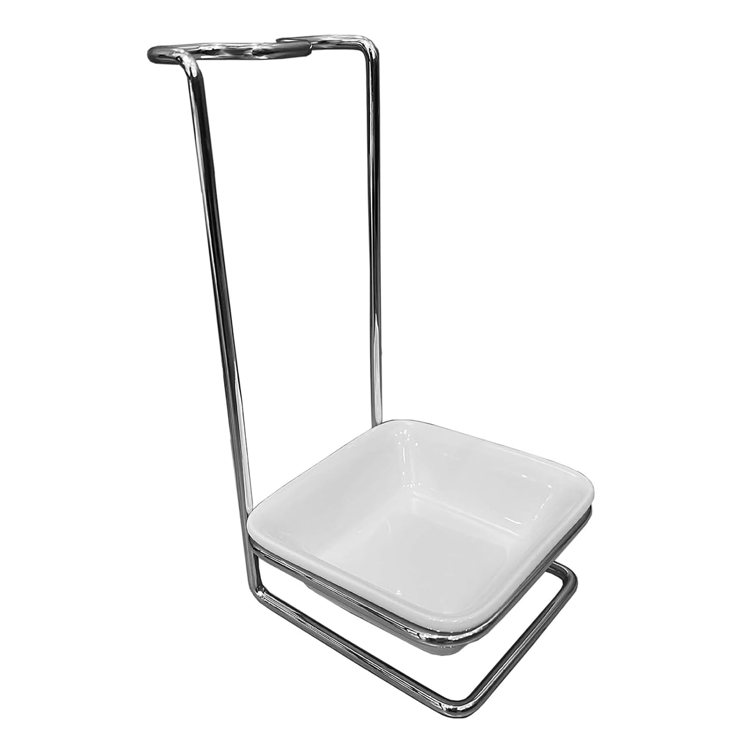 Steel Upright Ladle Holder Square White Ceramic Bo... (White Ceramic)