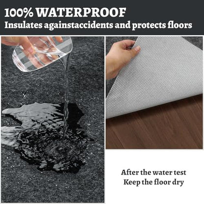 100% Waterproof Rug pad, 6x9 ft Area Rug Non-Slip Rug Pads, Carpet Pads for All Floors and finishes, Felt pad for Hardwood Floors, Keep Carpets in Place Soft and Secure