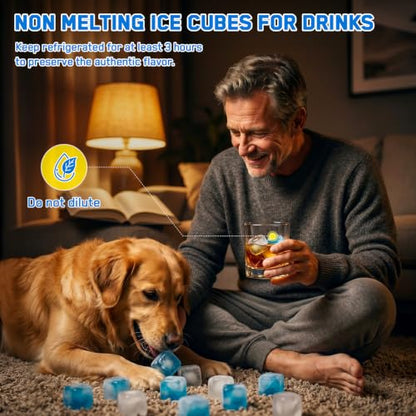 400 Pack Reusable Ice Cubes BPA-Free Plastic, Non-Diluting for Drinks | Refreezable Ice Cubes for Coolers, Lunch Boxes, Whiskey, Coffee, Iced Tea, Bars, Parties, Camping, and OutdoorIce Baths,