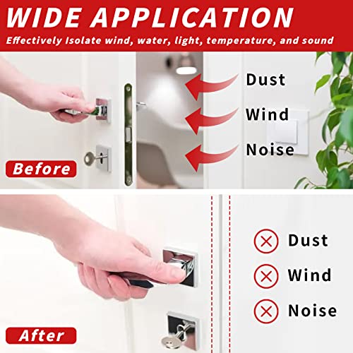 50 Feet D-Shape Rubber Weather Stripping Door Seal Strip, Self-Adhesive Backing Door Weatherstripping for Door Frame Insulation Large Gap, Easy Cut to Size with Tailor Scissors(White)