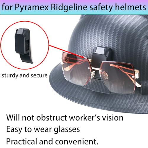 Glasses Holders for Pyramex Ridgeline Hard Hat Accessory，Sunglasses clips can be securely attached to the sun visor