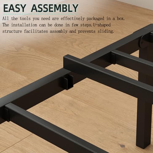 Queen Bed Frame with Headboard and Footboard, 14 Inch Metal Platform Bed Frame Queen Size with Steel Slat Support, No Box Spring Needed, Noise Free, Easy Assembly,