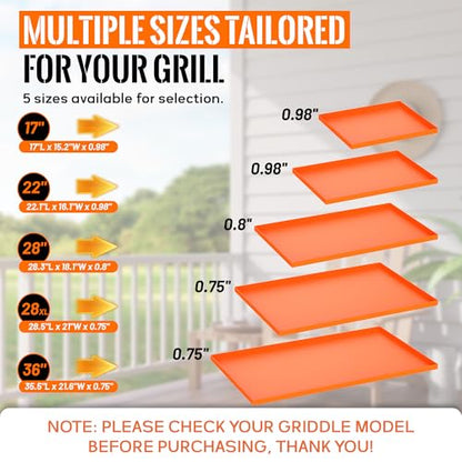 36 Inch Silicone Griddle Mat for Blackstone, Heavy-Duty Cover | Food-Grade Silicone, 1-Inch Raised Edge, Waterproof, Rust & Dust-Proof, Dishwasher Safe, Outdoor BBQ Accessories