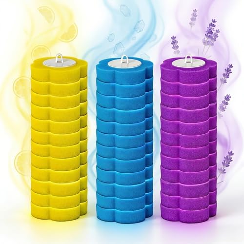 36 Sets of Disposable Toilet Brush Replacement Pads, Toilet Brush Sets, wall-Mounted Non-Contact Toilet Cleaning Kits, and Three Types of Replacement Brush Heads (Replace the Brush Head)