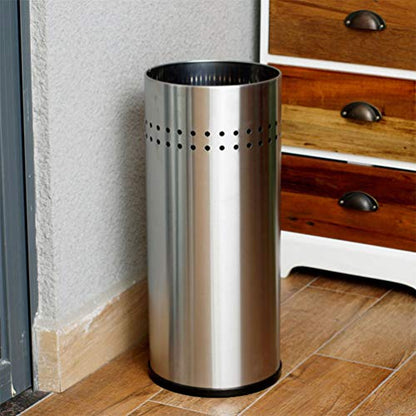 Umbrella Storage Bucket Indoor Umbrella Stand Organizer Stainless Steel Small Holder with Draining for Entryway Home Office Lobby