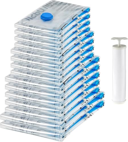 Vacuum Storage Bags for Clothes, Compression Space... (Clear)