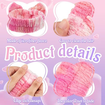 Wavwavw 24 Pcs Sleepover Supplies for Women Spa Headband Plush Eye Mask Bow Makeup Headbands Storage Bags Pajama Party Favors for Birthday Spa Bachelorette Party